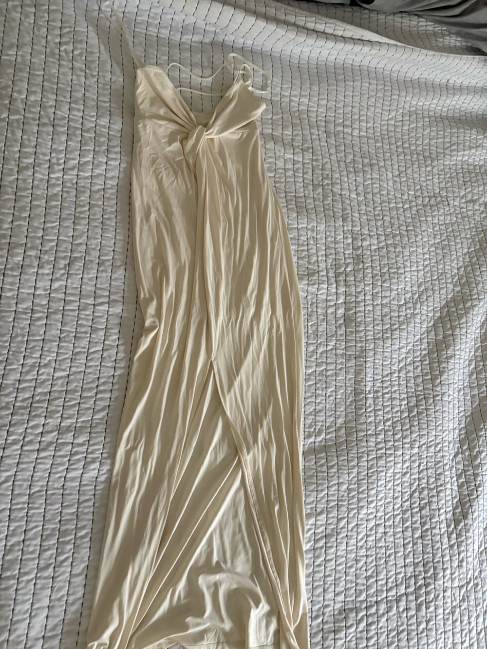 BuffBunny Cream dress twist front
